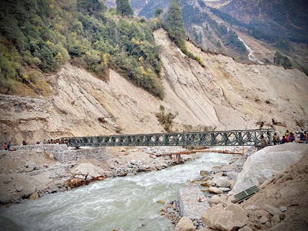 सिक्किम बाढ़ीको स्थिति: भारतीय सेना र बीआरओद्धारा सबै महत्त्वपूर्ण जिमा बेली ब्रिज पूरा